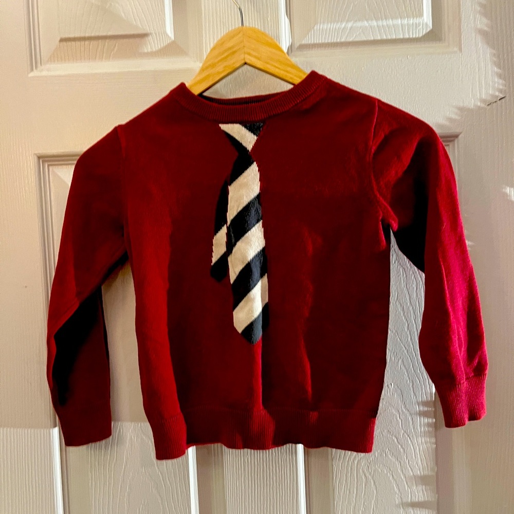 3 for $25❤️ Boys, Old Navy maroon with tight, print sweater, size extra small